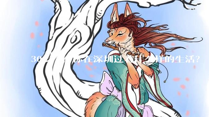 30岁了,你在深圳过着什么样的生活?